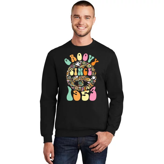 Groovy Since 1953 Peace For Vintage Birthday Party 60s 70s Sweatshirt