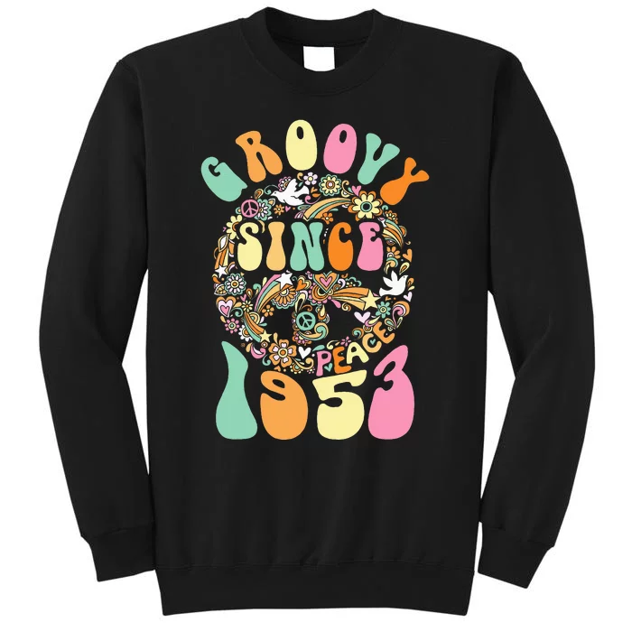 Groovy Since 1953 Peace For Vintage Birthday Party 60s 70s Sweatshirt