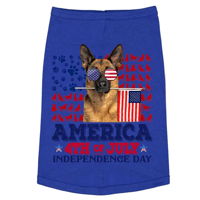 Ger Shepherd 4th Of July Proud Cool Gift Doggie Tank