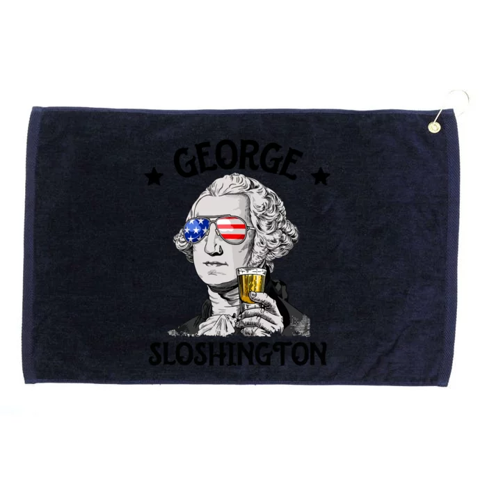 George Sloshington 4th Of July Funny Washington Grommeted Golf Towel