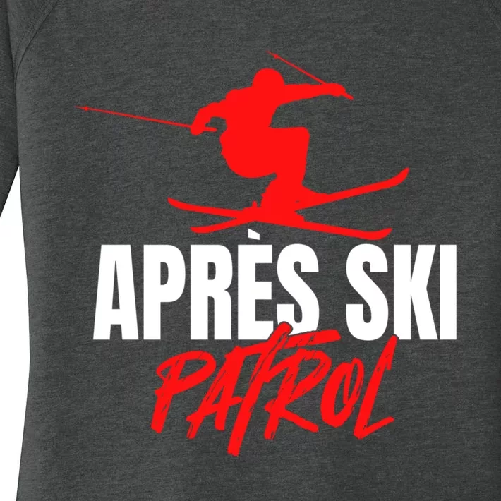 Great Skier 80s Retro Apresski Patrol Wear 90s Skiing Women's Perfect Tri Tunic Long Sleeve Shirt