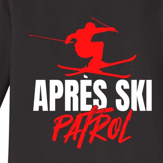 Great Skier 80s Retro Apresski Patrol Wear 90s Skiing Baby Long Sleeve Bodysuit