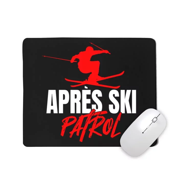 Great Skier 80s Retro Apresski Patrol Wear 90s Skiing Mousepad