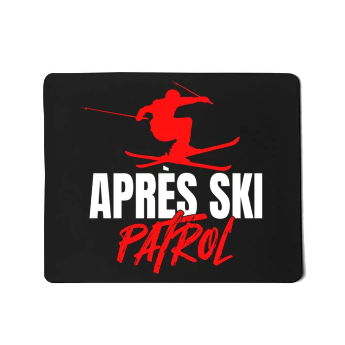 Great Skier 80s Retro Apresski Patrol Wear 90s Skiing Mousepad