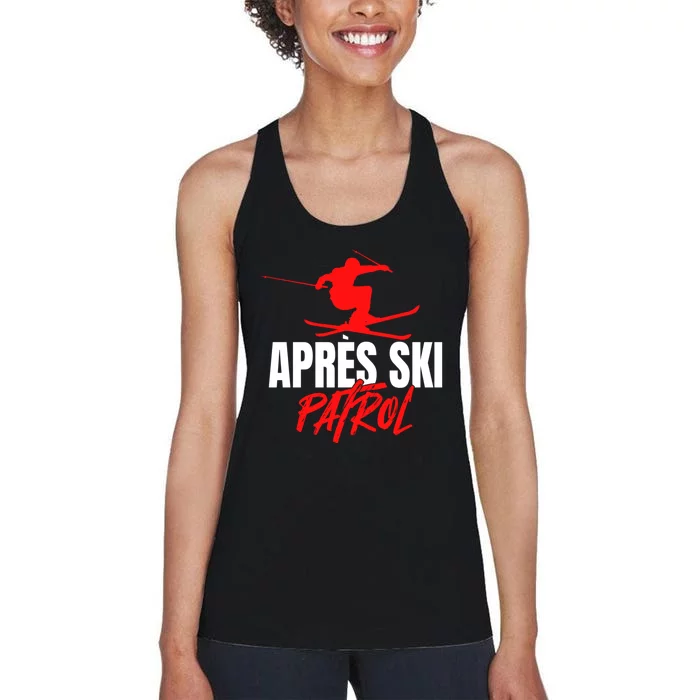 Great Skier 80s Retro Apresski Patrol Wear 90s Skiing Women's Racerback Tank