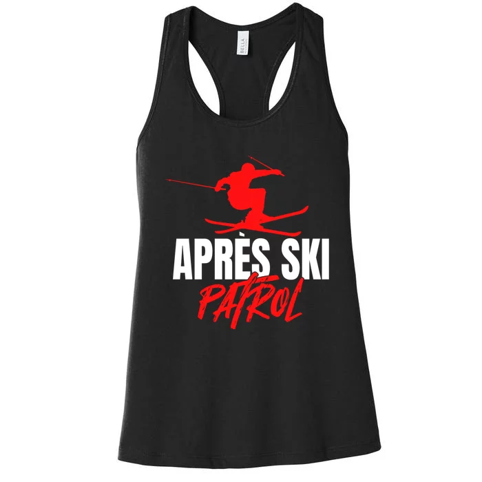 Great Skier 80s Retro Apresski Patrol Wear 90s Skiing Women's Racerback Tank