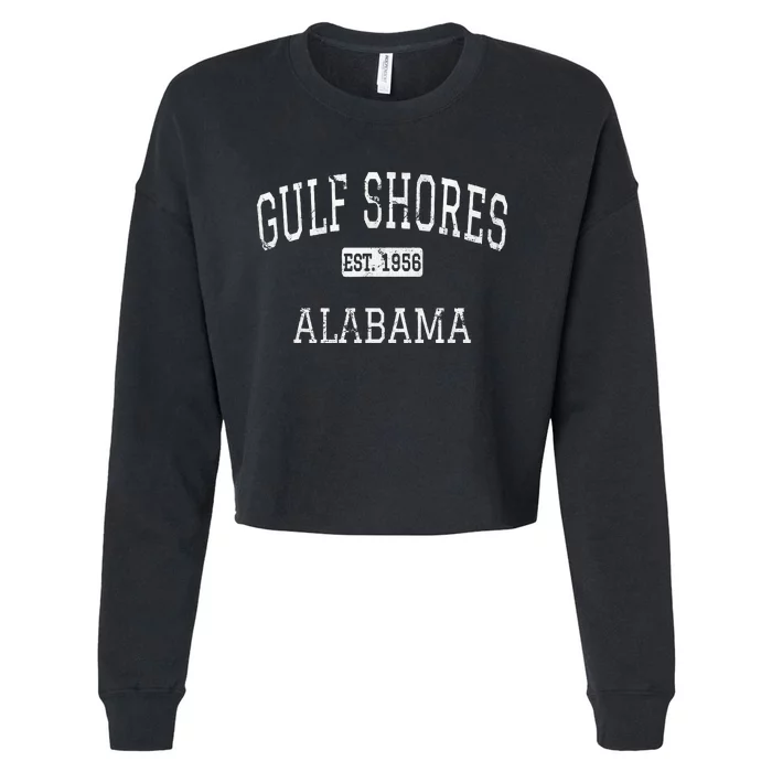 Gulf Shores Alabama Al Vintage Cropped Pullover Crew