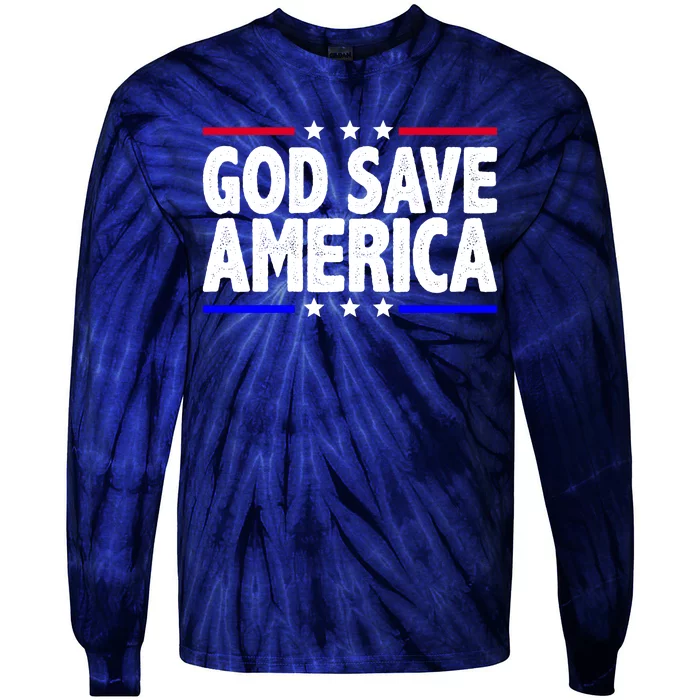 God Save America Political Election Tie-Dye Long Sleeve Shirt