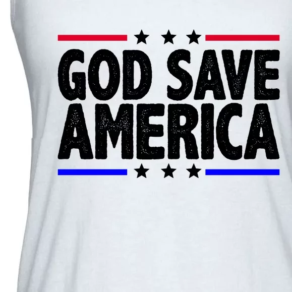 God Save America Political Election Ladies Essential Flowy Tank