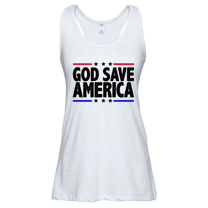 God Save America Political Election Ladies Essential Flowy Tank