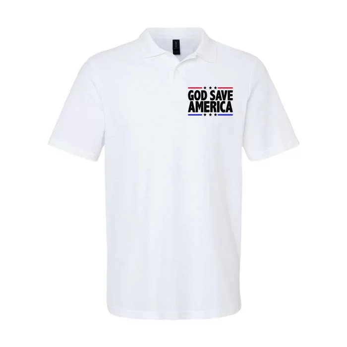 God Save America Political Election Softstyle Adult Sport Polo