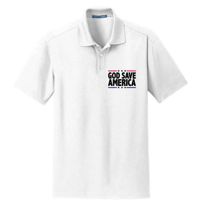 God Save America Political Election Dry Zone Grid Performance Polo