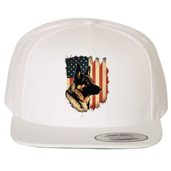 German Shepherd American Legend Wool Snapback Cap