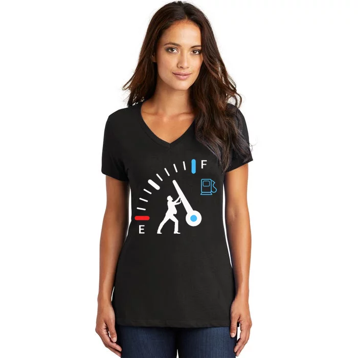 Gas Station Attendant Gas Pump Gasoline Fuel Women's V-Neck T-Shirt