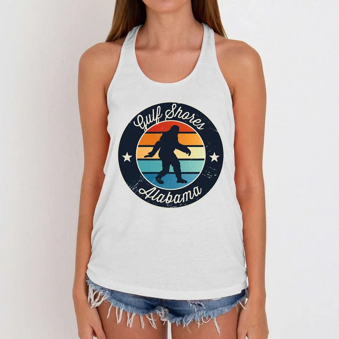 Gulf Shores Alabama Sasquatch Women's Knotted Racerback Tank