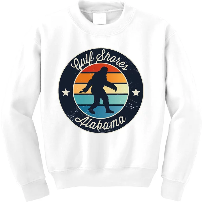 Gulf Shores Alabama Sasquatch Kids Sweatshirt