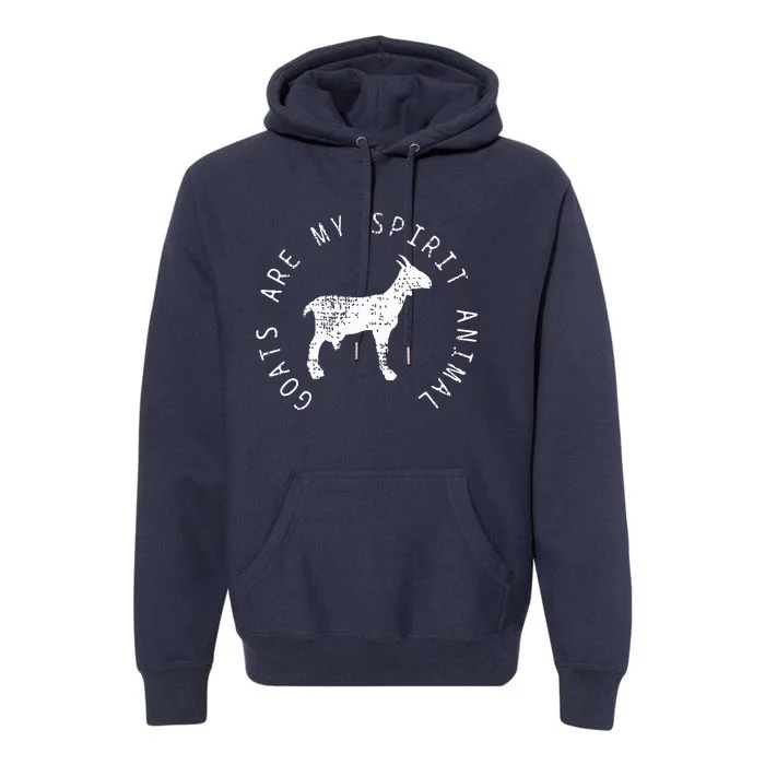 Goats Spirit Animal Farmer Premium Hoodie