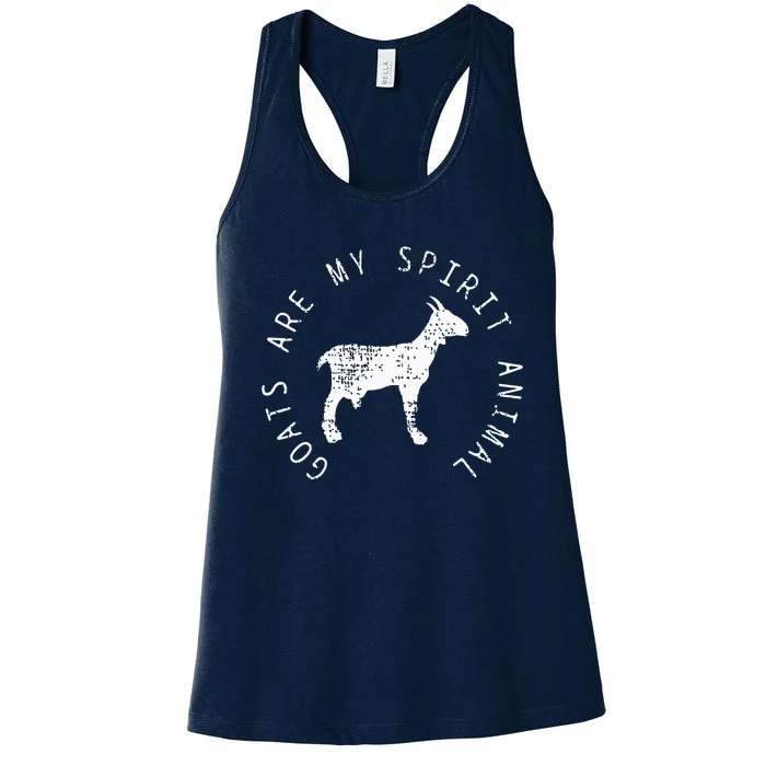 Goats Spirit Animal Farmer Women's Racerback Tank