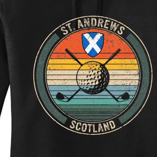 Golf St Andrews Scotland Golf Lover Gift Ideas Golf Player Women's Pullover Hoodie