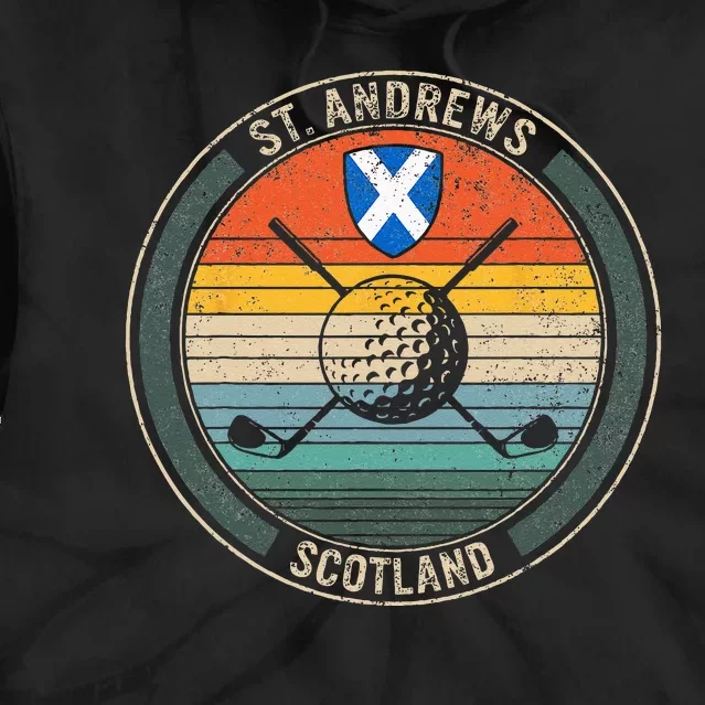 Golf St Andrews Scotland Golf Lover Gift Ideas Golf Player Tie Dye Hoodie