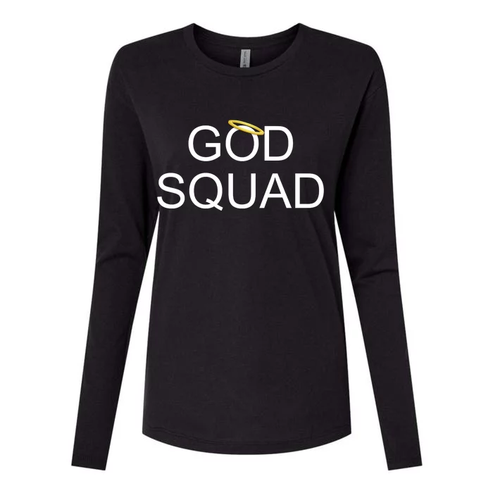 God Squad Angel Halo Womens Cotton Relaxed Long Sleeve T-Shirt