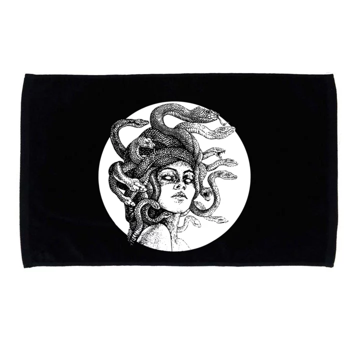 Greek Snakes Ancient Greece Mythology Gothic Goddess Microfiber Hand Towel