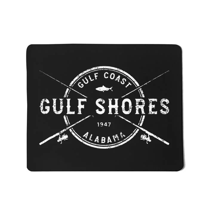 Gulf Shores Al Vintage Crossed Fishing Rods Mousepad