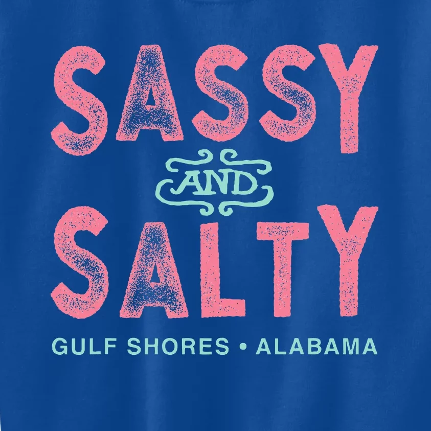 Gulf Shores Alabama Sassy And Salty Kids Sweatshirt