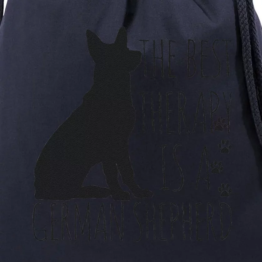 German Shepherds Are The Best Therapy Dog Lover Funny Gift Drawstring Bag