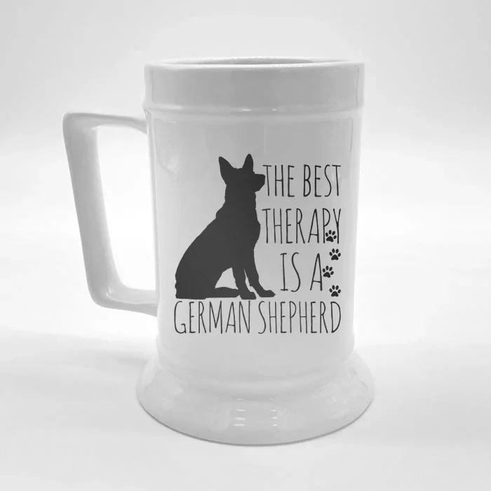 German Shepherds Are The Best Therapy Dog Lover Funny Gift Front & Back Beer Stein