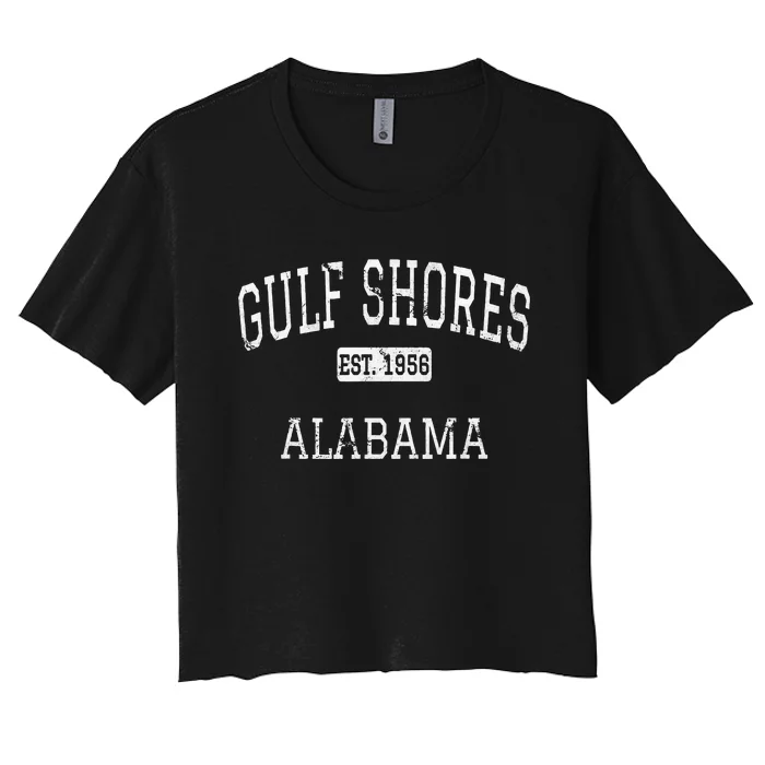 Gulf Shores Alabama Al Vintage Women's Crop Top Tee