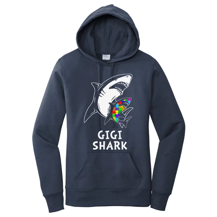 Gigi Shark Autism Awareness Women's Pullover Hoodie