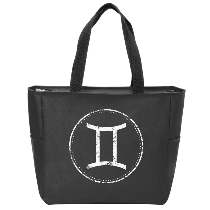 Gemini Sign – Astrology Zodiac Zip Tote Bag