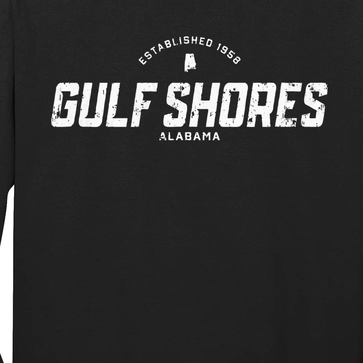 Gulf Shores Alabama Al Vintage Athletic Sports Logo Long Sleeve Shirt