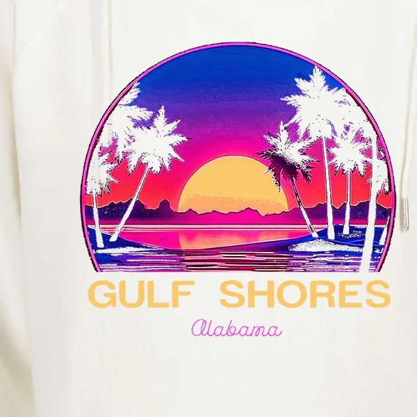 Gulf Shores Alabama Womens Funnel Neck Pullover Hood