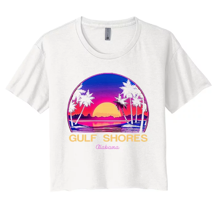 Gulf Shores Alabama Women's Crop Top Tee