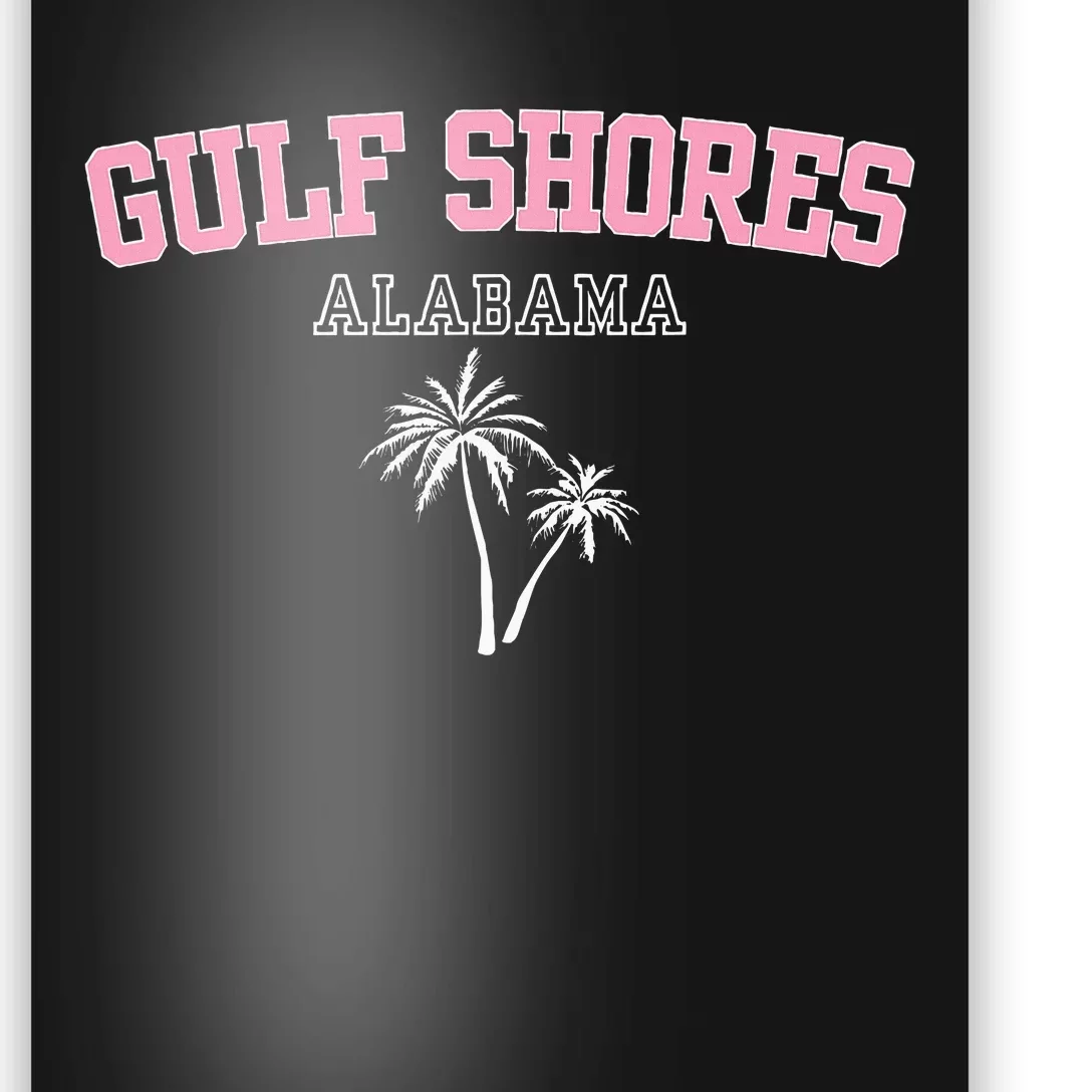 Gulf Shores Alabama Souvenir Palm Trees Holiday Design Poster