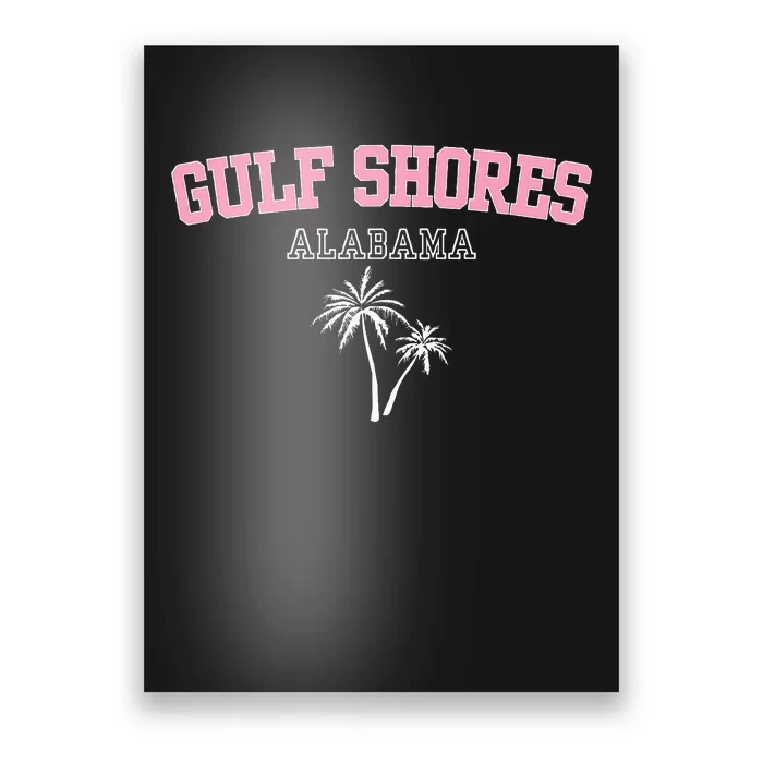 Gulf Shores Alabama Souvenir Palm Trees Holiday Design Poster