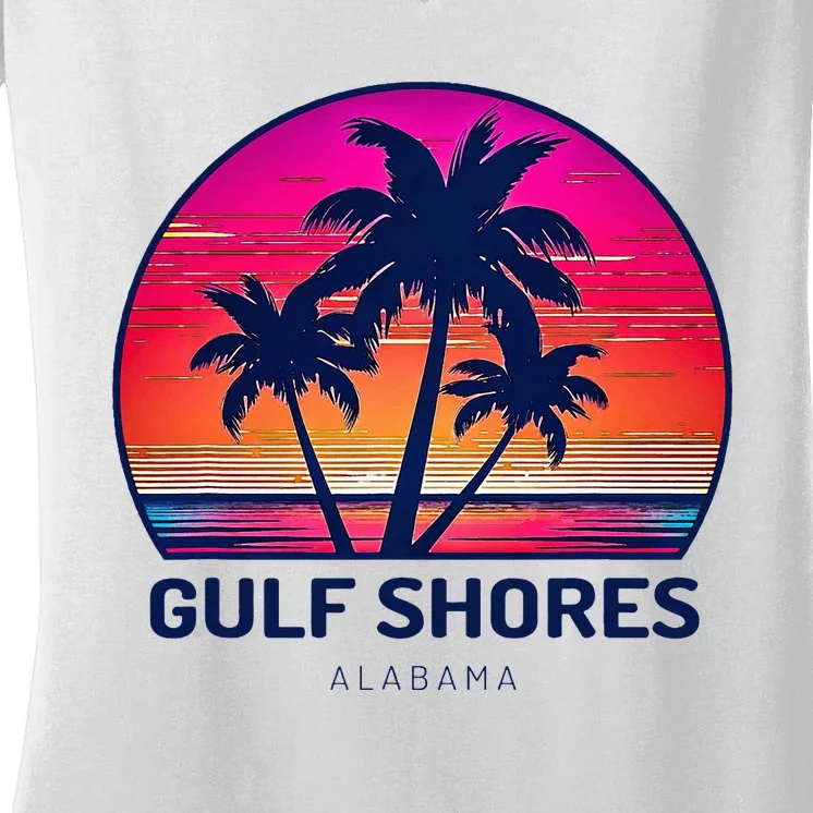 Gulf Shores Alabama Women's V-Neck T-Shirt