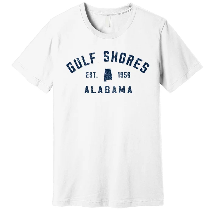 Gulf Shores Alabama Retro Throwback S Wos Souvenir Premium T-Shirt