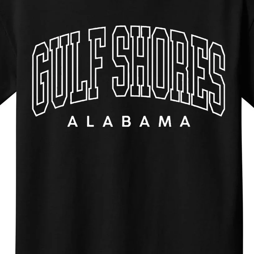 Gulf Shores Alabama Preppy Retro Throwback Kids T-Shirt