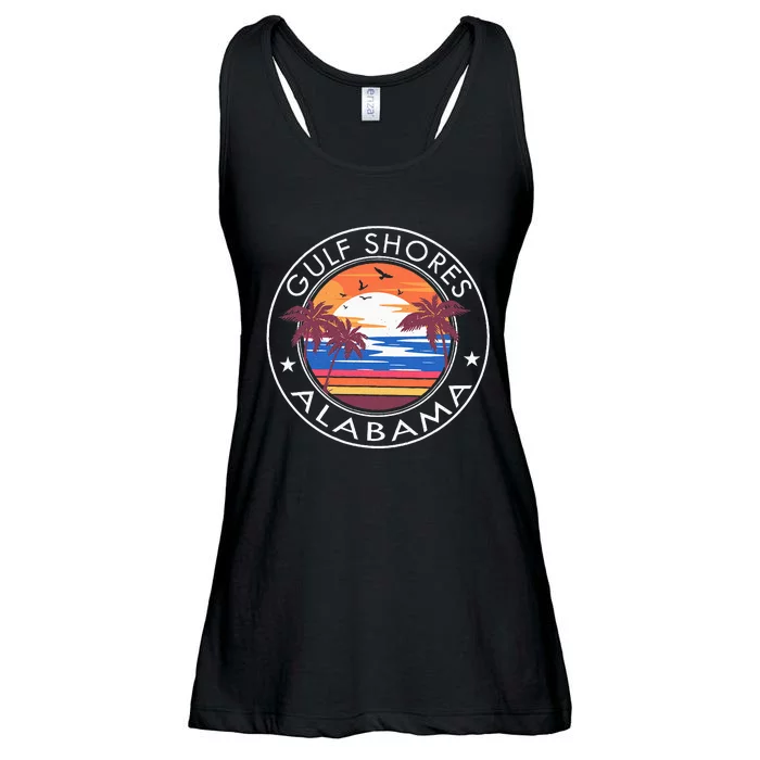 Gulf Shores Alabama Retro Beach Summer Vacation Trip Family Ladies Essential Flowy Tank