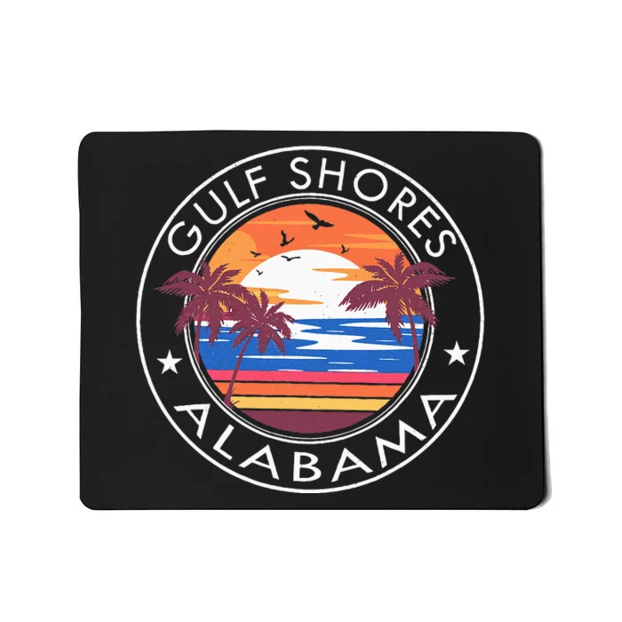 Gulf Shores Alabama Retro Beach Summer Vacation Trip Family Mousepad