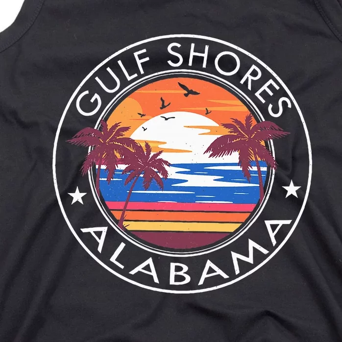 Gulf Shores Alabama Retro Beach Summer Vacation Trip Family Tank Top