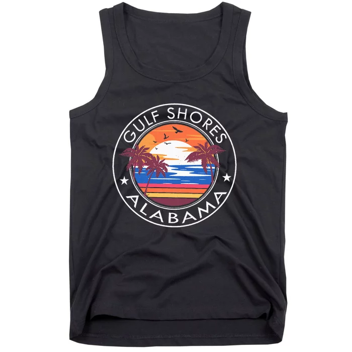 Gulf Shores Alabama Retro Beach Summer Vacation Trip Family Tank Top