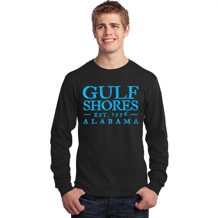 Gulf Shores Alabama Retro Colorful Text S Souvenir Long Sleeve Shirt