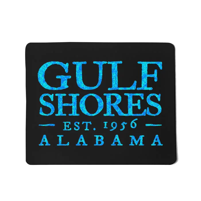 Gulf Shores Alabama Retro Colorful Text S Souvenir Mousepad