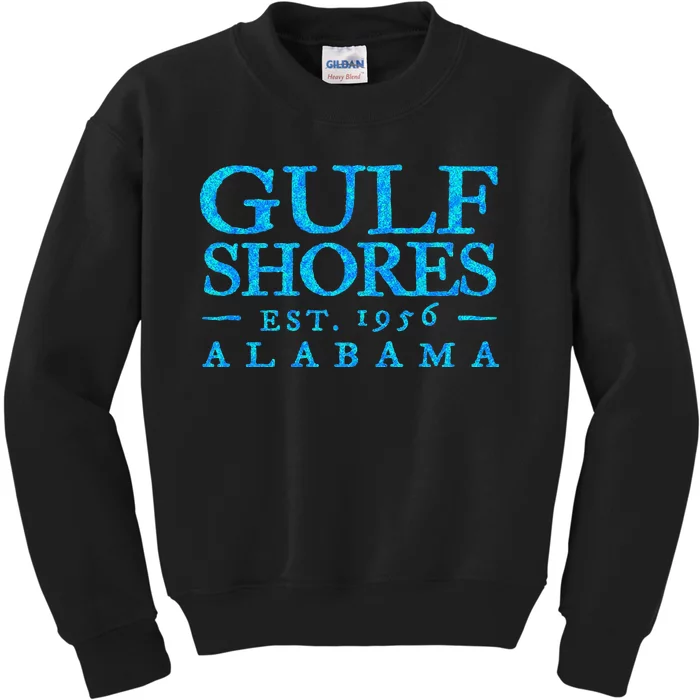 Gulf Shores Alabama Retro Colorful Text S Souvenir Kids Sweatshirt