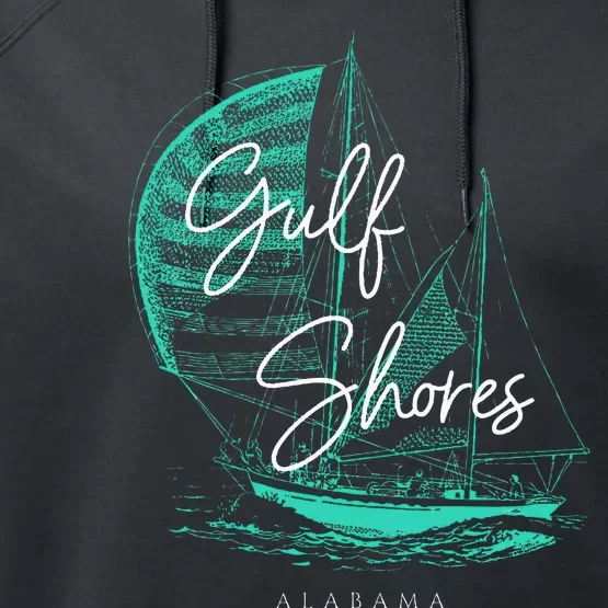 Gulf Shores Alabama Sailboat Performance Fleece Hoodie