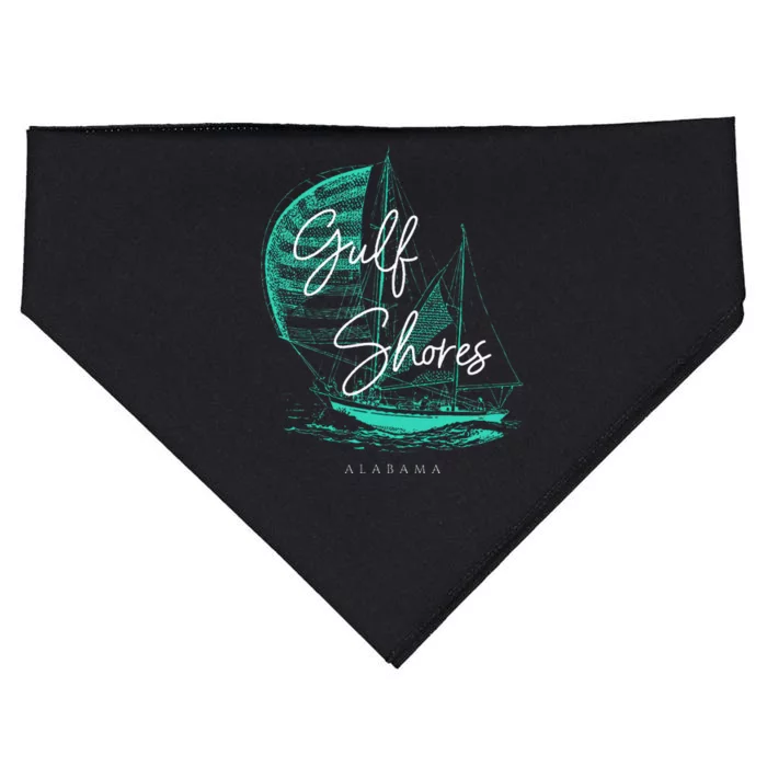 Gulf Shores Alabama Sailboat USA-Made Doggie Bandana